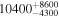 ${10400}_{-4300}^{+8600}$