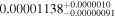 ${0.00001138}_{-0.00000091}^{+0.0000010}$