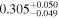 ${0.305}_{-0.049}^{+0.050}$