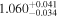 ${1.060}_{-0.034}^{+0.041}$