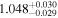 ${1.048}_{-0.029}^{+0.030}$