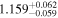 ${1.159}_{-0.059}^{+0.062}$
