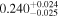 ${0.240}_{-0.025}^{+0.024}$