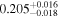 ${0.205}_{-0.018}^{+0.016}$