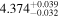 ${4.374}_{-0.032}^{+0.039}$