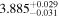 ${3.885}_{-0.031}^{+0.029}$