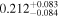 ${0.212}_{-0.084}^{+0.083}$