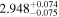 ${2.948}_{-0.075}^{+0.074}$