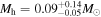 ${M}_{{\rm{h}}}={0.09}_{-0.05}^{+0.14}{M}_{\odot }$