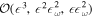 ${ \mathcal O }({\epsilon }^{3},{\epsilon }^{2}{\epsilon }_{\omega }^{2},\epsilon {\epsilon }_{\omega }^{2})$