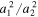 ${a}_{1}^{2}/{a}_{2}^{2}$