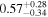 ${0.57}_{-0.34}^{+0.28}$
