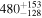 ${480}_{-128}^{+153}$