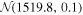 ${ \mathcal N }(1519.8,0.1)$