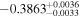 $-{0.3863}_{-0.0033}^{+0.0036}$
