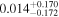 ${0.014}_{-0.172}^{+0.170}$