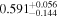 ${0.591}_{-0.144}^{+0.056}$