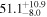 ${51.1}_{-8.0}^{+10.9}$