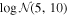 $\mathrm{log}{ \mathcal N }(5,10)$