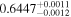 ${0.6447}_{-0.0012}^{+0.0011}$