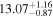 ${13.07}_{-0.87}^{+1.16}$
