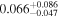 ${0.066}_{-0.047}^{+0.086}$