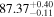 ${87.37}_{-0.11}^{+0.40}$