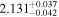 ${2.131}_{-0.042}^{+0.037}$