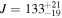 $J={133}_{-19}^{+21}$