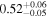 ${0.52}_{-0.05}^{+0.06}$