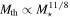 ${M}_{\mathrm{th}}\propto {M}_{\star }^{11/8}$