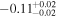 $-{0.11}_{-0.02}^{+0.02}$
