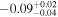$-{0.09}_{-0.04}^{+0.02}$