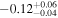 $-{0.12}_{-0.04}^{+0.06}$