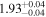 ${1.93}_{-0.04}^{+0.04}$