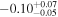 $-{0.10}_{-0.05}^{+0.07}$