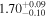 ${1.70}_{-0.10}^{+0.09}$