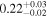 ${0.22}_{-0.02}^{+0.03}$