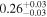${0.26}_{-0.03}^{+0.03}$