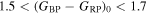 $1.5\lt {({G}_{\mathrm{BP}}-{G}_{\mathrm{RP}})}_{0}\lt 1.7$