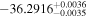 $-{36.2916}_{-0.0035}^{+0.0036}$