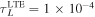 ${\tau }_{L}^{\mathrm{LTE}}=1\times {10}^{-4}$