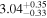 $3.0{4}_{-0.33}^{+0.35}$