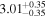 $3.0{1}_{-0.35}^{+0.35}$