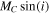 ${M}_{C}\sin (i)$
