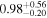 $0.9{8}_{-0.20}^{+0.56}$