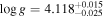 $\mathrm{log}\,g=4.11{8}_{-0.025}^{+0.015}$