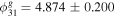 ${\phi }_{31}^{g}=4.874\pm 0.200$