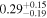 $0.2{9}_{-0.19}^{+0.15}$