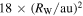 $18\times {({R}_{{\rm{W}}}/{\rm{au}})}^{2}$